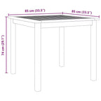 vidaXL Ensemble repas de jardin marron en bois d’acacia massif, moyen, pliable