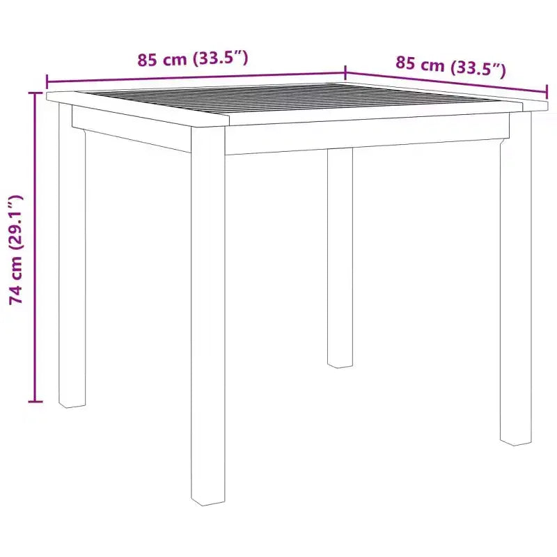 vidaXL Ensemble repas de jardin marron en bois d’acacia massif, moyen, pliable