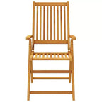 vidaXL Ensemble repas de jardin marron en bois d’acacia massif, moyen, pliable
