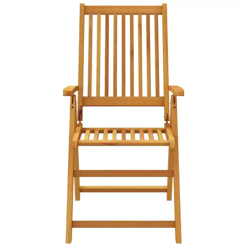 vidaXL Ensemble repas de jardin marron en bois d’acacia massif, moyen, pliable