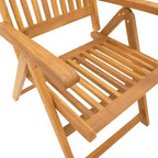 vidaXL Ensemble repas de jardin marron en bois d’acacia massif, moyen, pliable