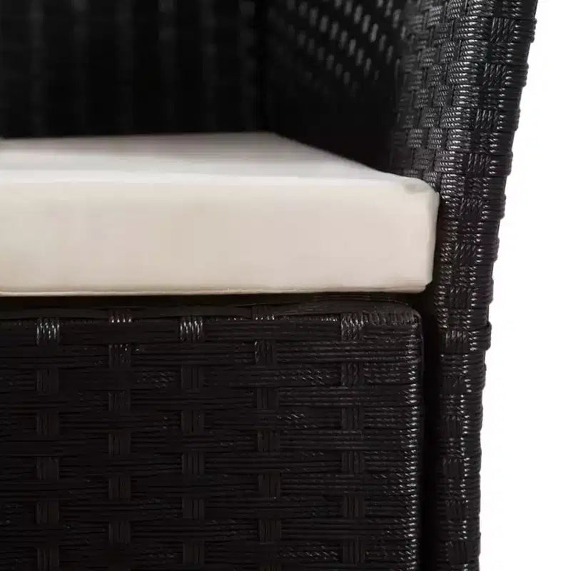 vidaXL Esszimmerset für die Terrasse, 5-teilig, Schwarz und Braun