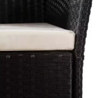 vidaXL Esszimmerset für die Terrasse, 5-teilig, Schwarz und Braun