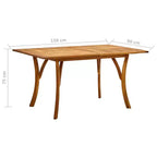Ensemble de salle à manger de patio vidaXL, 5 pièces, noir