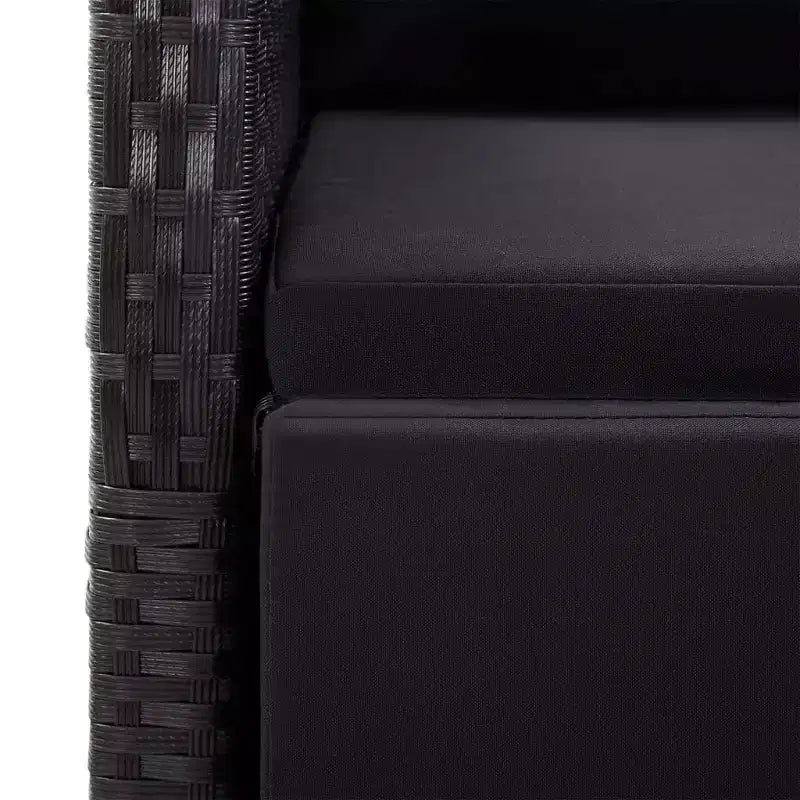 Ensemble de salle à manger de patio vidaXL, 5 pièces, noir
