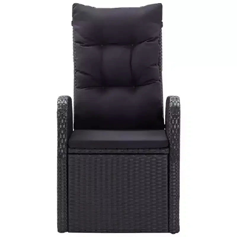 Ensemble de salle à manger de patio vidaXL, 5 pièces, noir