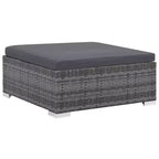 Ensemble de canapés vidaXL en rotin polyéthylène gris, 6 pièces, modulaire
