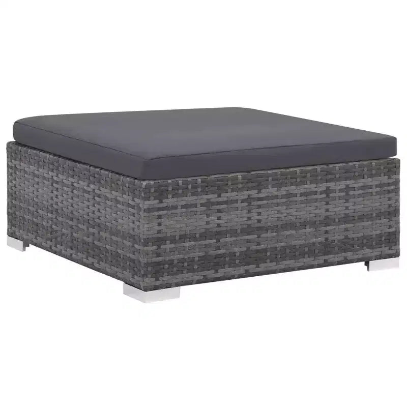 Ensemble de canapés vidaXL en rotin polyéthylène gris, 6 pièces, modulaire