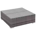 Ensemble de canapés vidaXL en rotin polyéthylène gris, 6 pièces, modulaire