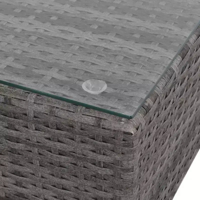 Ensemble de canapés vidaXL en rotin polyéthylène gris, 6 pièces, modulaire