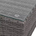 Ensemble de canapés vidaXL en rotin polyéthylène gris, 6 pièces, modulaire