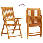 Ensemble repas de jardin pliant vidaXL de 5 pièces en bois d’acacia massif