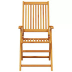 Ensemble repas de jardin pliant vidaXL de 5 pièces en bois d’acacia massif