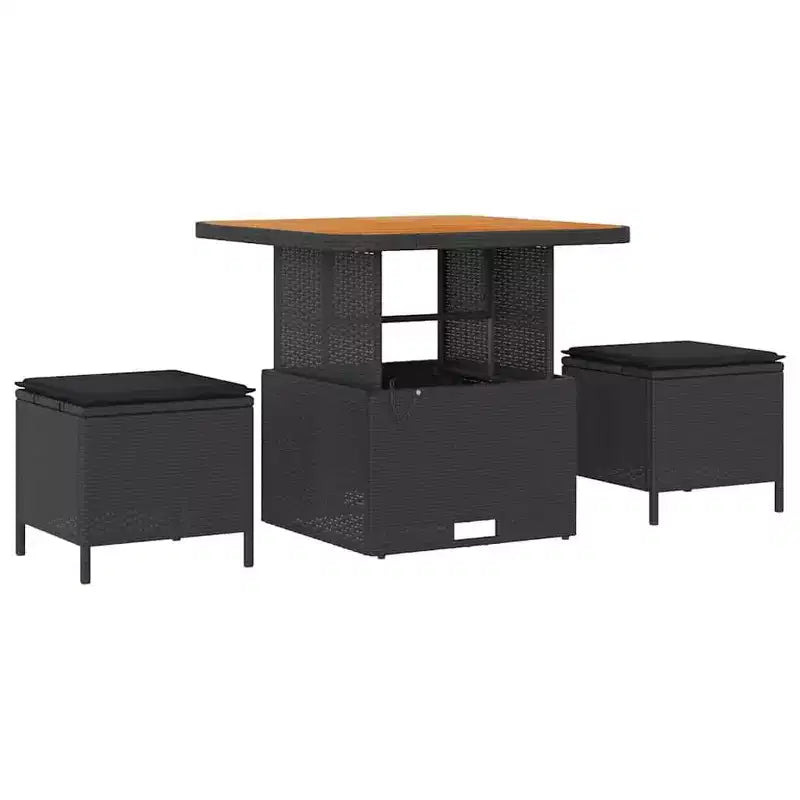 vidaXL Garden Dining Set Poly Rattan