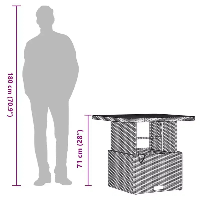 Ensemble de repas de jardin vidaXL en polyrotin