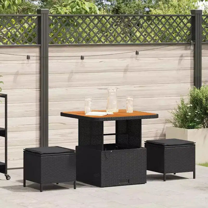 Ensemble de repas de jardin vidaXL en polyrotin
