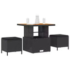 Ensemble de repas de jardin vidaXL en polyrotin