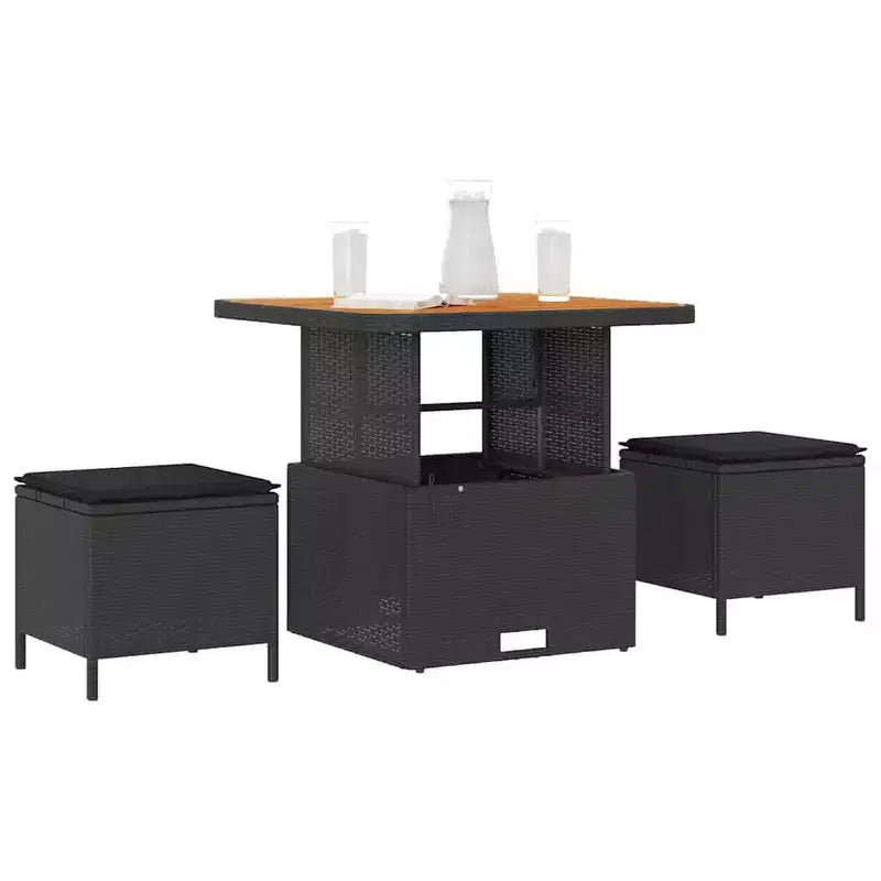 Ensemble de repas de jardin vidaXL en polyrotin