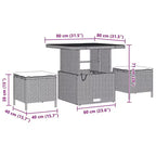 Ensemble de repas de jardin vidaXL en polyrotin
