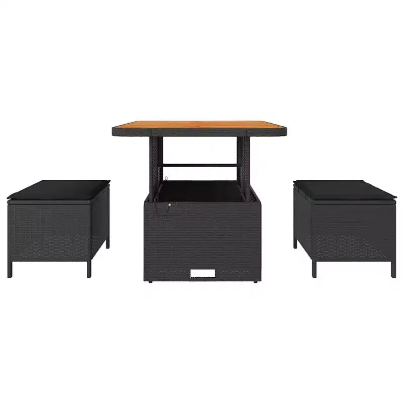 Ensemble de repas de jardin vidaXL en polyrotin