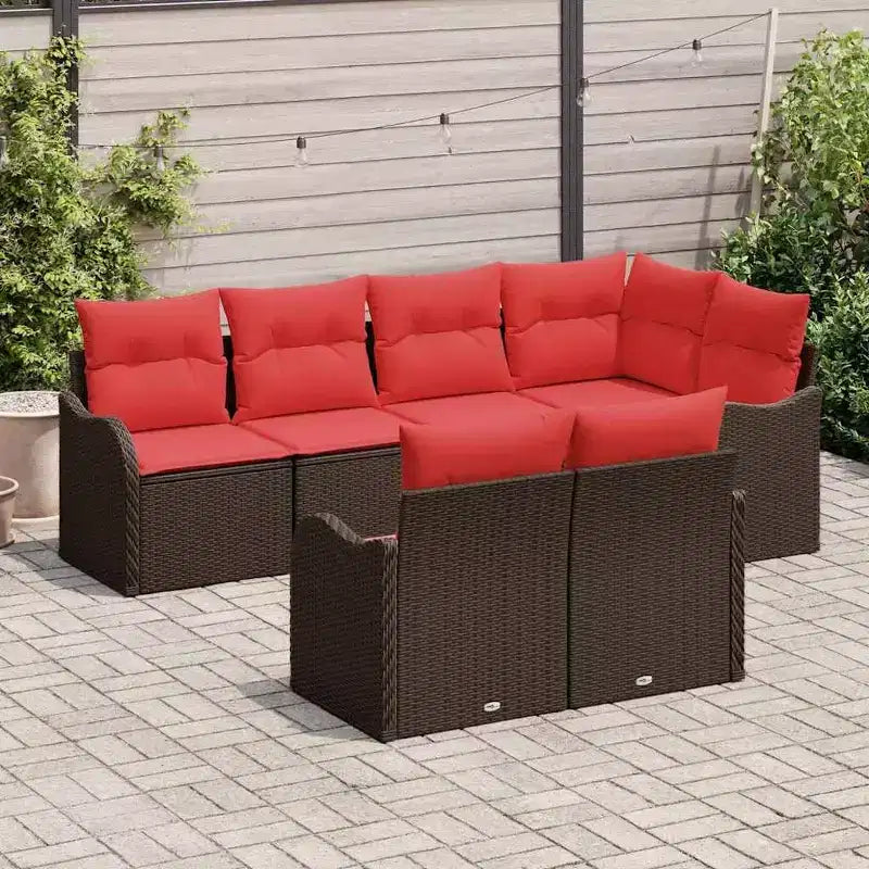 vidaXL kerti kanapészett polyrattanból