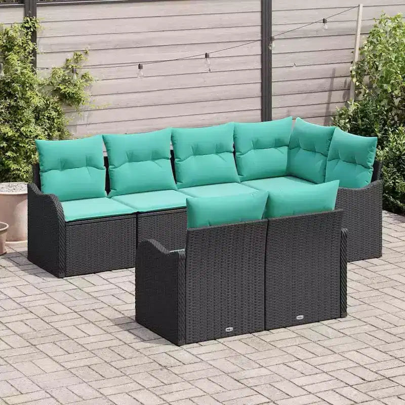 vidaXL kerti kanapészett polyrattanból