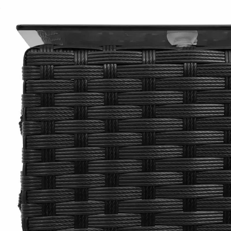 vidaXL Garden Sofa Set with Cushion 2 pcs Black and Cream Poly Rattan
