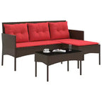 vidaXL Garden Sofa Set with Cushion 2 pcs Black and Cream Poly Rattan