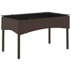 vidaXL Garden Sofa Set with Cushion 2 pcs Black and Cream Poly Rattan