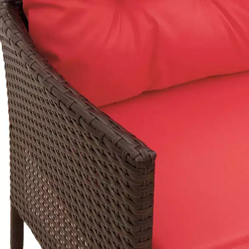 vidaXL Garden Sofa Set with Cushion 2 pcs Black and Cream Poly Rattan