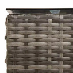 vidaXL Garden Sofa Set with Cushion 2 pcs Black and Cream Poly Rattan