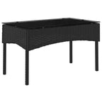 vidaXL Garden Sofa Set with Cushion 2 pcs Black and Cream Poly Rattan