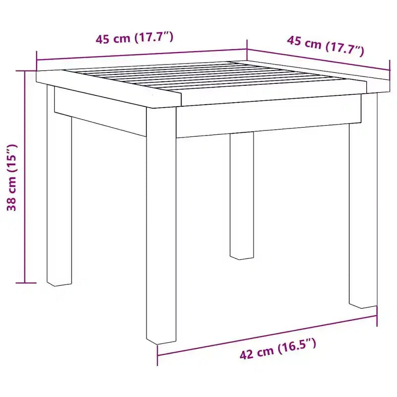 vidaXL Table d’appoint huilée en bois d’acacia massif naturel