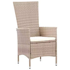 Set da pranzo da esterno vidaXL in rattan PE 29.5 x 59.1 in