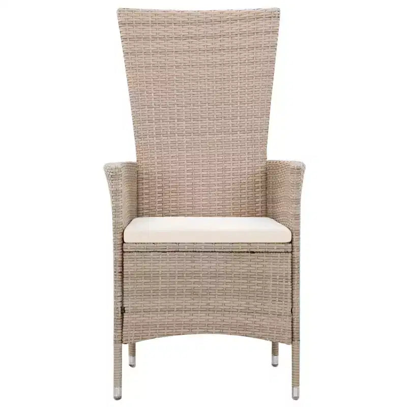 Set da pranzo da esterno vidaXL in rattan PE 29.5 x 59.1 in