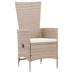Set da pranzo da esterno vidaXL in rattan PE 29.5 x 59.1 in