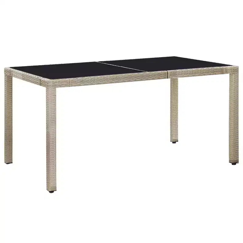 Set da pranzo da esterno vidaXL in rattan PE 29.5 x 59.1 in