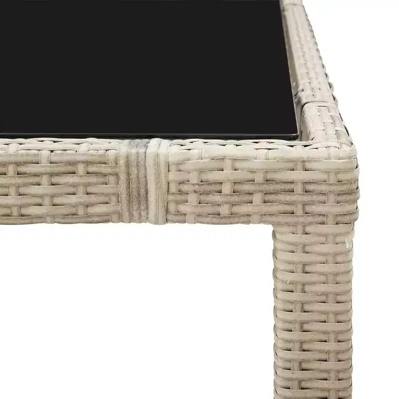 Set da pranzo da esterno vidaXL in rattan PE 29.5 x 59.1 in