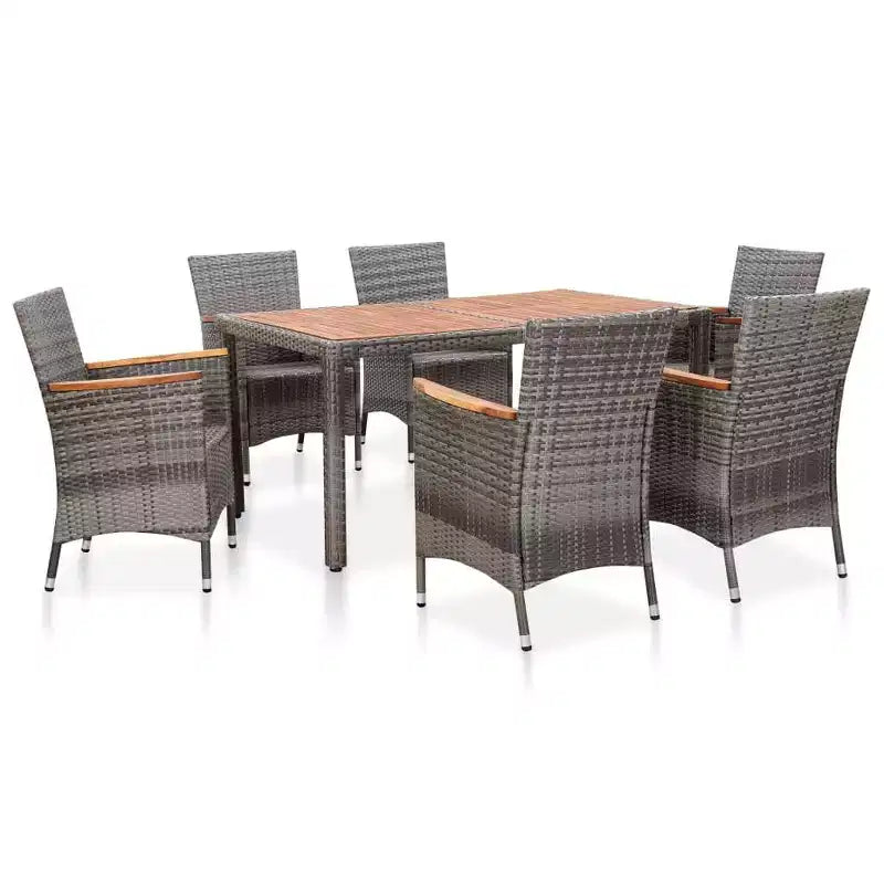 vidaXL Garden Dining Set Rattan Poly Rattan 9 Piece Set Seats Many