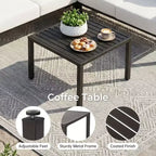 Karl Home | L-förmiges Metall-Loungesofa-Set für die Terrasse