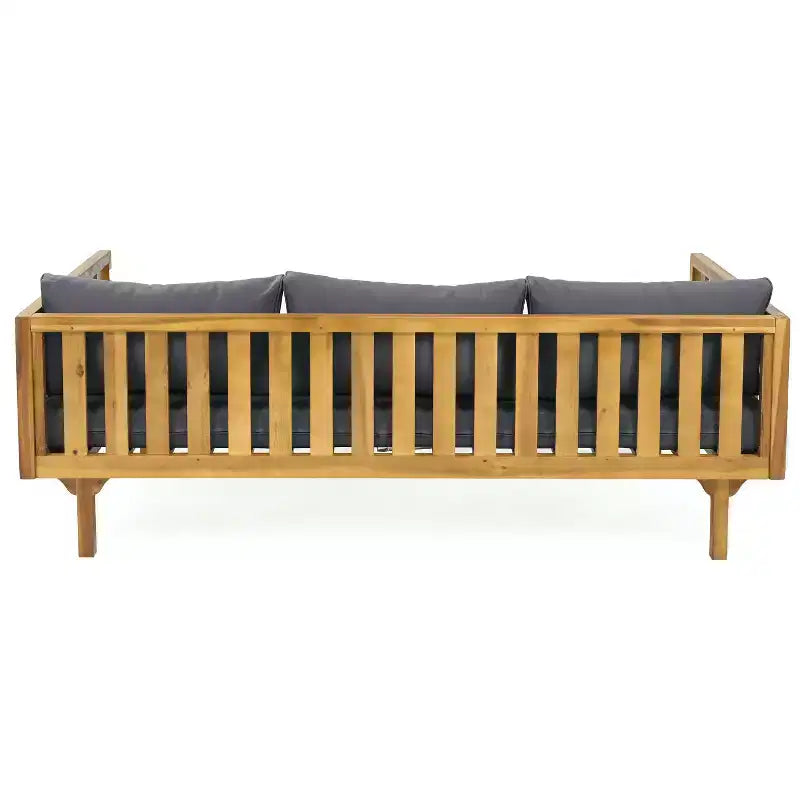 Christopher Knight Home Claremont modern, 4 részes akácfa teraszos beszélgetőgarnitúra párnákkal