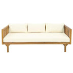 Christopher Knight Home Claremont modern, 4 részes akácfa teraszos beszélgetőgarnitúra párnákkal