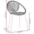 Ensemble de repas de terrasse vidaXL 7 pièces, noir