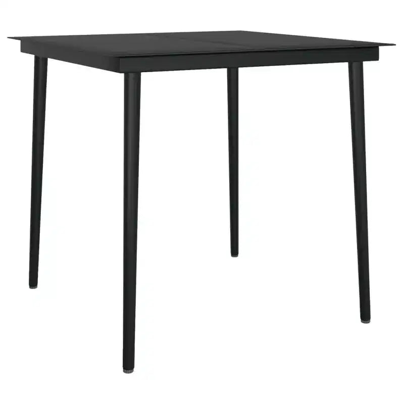 Ensemble de repas de terrasse vidaXL 7 pièces, noir