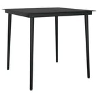 Ensemble de repas de terrasse vidaXL 7 pièces, noir