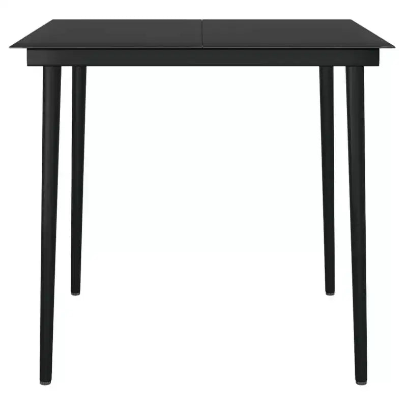 Ensemble de repas de terrasse vidaXL 7 pièces, noir
