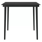 Ensemble de repas de terrasse vidaXL 7 pièces, noir
