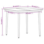 Ensemble de repas de terrasse vidaXL 7 pièces, noir