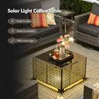 HOMLUX 6 részes kültéri kanapészett puffokkal és rattan dohányzóasztallal, ergonomikus szürke kivitelben