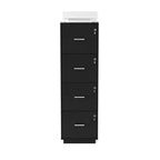 4 Drawer Embossed Wooden Filing Cabinet